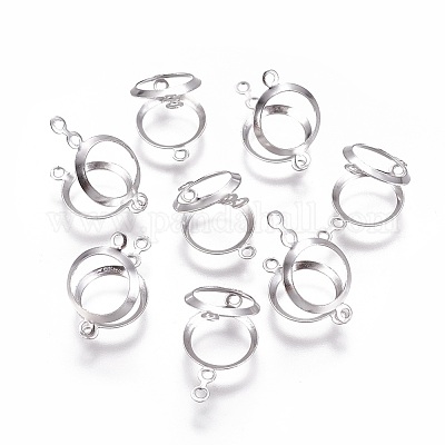 Кабошоны для подвесок из хирургической нержавеющей стали 316 STAS-I118-03P-01-1