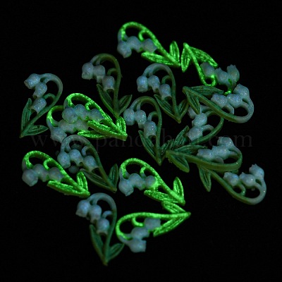 Светящиеся непрозрачные кабошоны из непрозрачной эпоксидной смолы CRES-M032-02D-1