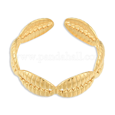 Ионное покрытие (ip) 304 нержавеющая сталь оболочка обертка открытое кольцо-манжета для женщин RJEW-N038-102LG-1