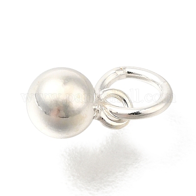 Круглые подвески из стерлингового серебра с родиевым покрытием STER-G043-08A-S-1