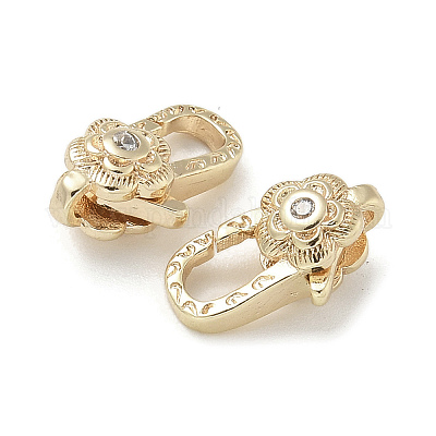 Латунный микро pave прозрачный кубический цирконий лобстер KK-M308-17G-1