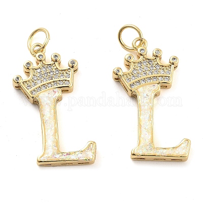 Латунные микропаве прозрачные подвески с фианитом KK-G498-01L-02-1