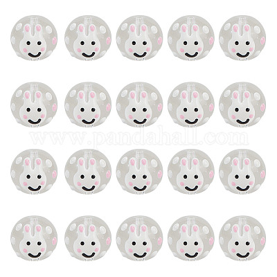 20шт прозрачные бусины лэмпворк ручной работы LAMP-DR0001-07-1