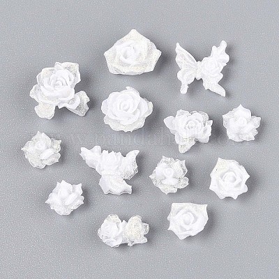 Кабошоны из светящейся цветочной смолы CRES-T025-10A-1