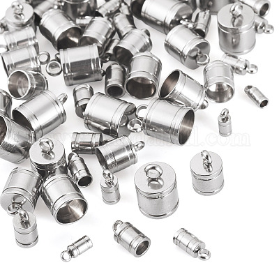 60 шт. 6 стиля наконечников для шнура из нержавеющей стали 201 STAS-TA0002-98-1