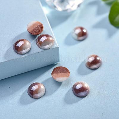 Непрозрачные стеклянные кабошоны GGLA-S038-12I-8mm-1