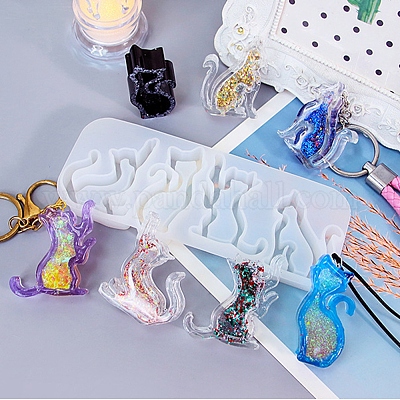 Форма кота зыбучие пески «сделай сам» силуэт силиконовая форма DIY-K067-02A-1