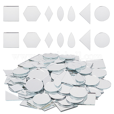 210 шт. 7 стиля стеклянной зеркальной мозаичной плитки&nbsp;DIY-OC0011-76-1