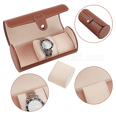 Коробки для часов из искусственной кожи CON-WH0094-07B-WH-1