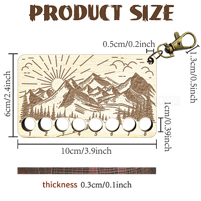 8-позиционные деревянные лотки для хранения ниток для вышивания TOOL-WH0056-022-1