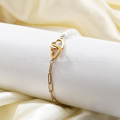 Браслеты из нержавеющей стали 304 с ионным покрытием (IP) BJEW-P345-06G-1