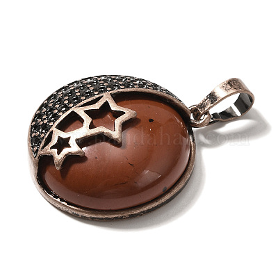 Природные красной яшмы подвески G-P560-01R-06-1