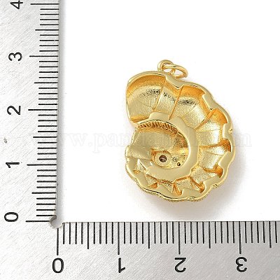 Латунные микропаве прозрачные подвески с фианитом KK-U046-02G-01-1