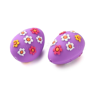 Пасхальные силиконовые бусины SIL-S011-01C-1