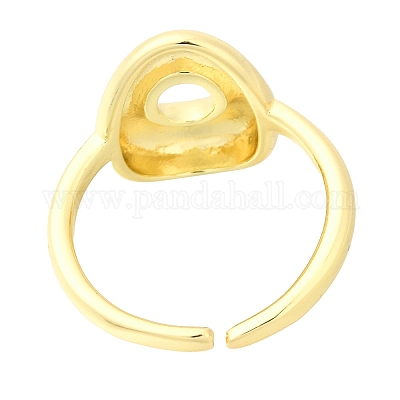 Стойка покрытие латунь открытые манжеты кольца RJEW-S394-01G-O-1