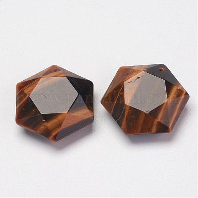 Природных тигровый глаз подвески&nbsp;G-P264-03-1