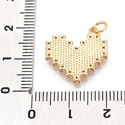 Латунные микропаве прозрачные подвески с фианитом KK-N268-40G-1