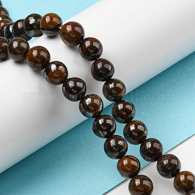 Натуральный желтый тигровый железный бисер пряди G-C079-A03-01-1