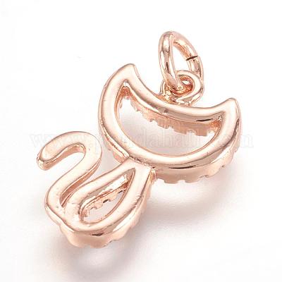 Латунные микро проложить кубического циркония подвески ZIRC-F062-02RG-1