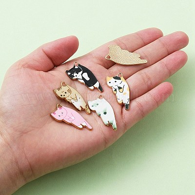 Подвески из сплава с принтом в 10 стилях ENAM-YW0003-61-1