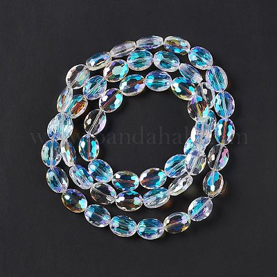 Граненые круглые стеклянные бусины EGLA-E030-01F-1