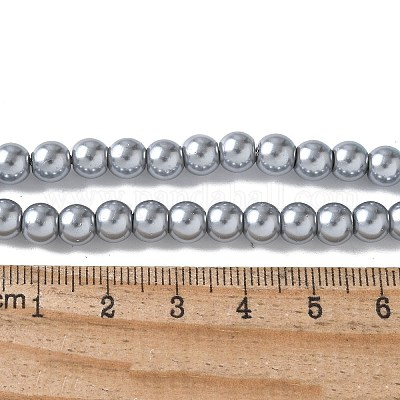Выпечка окрашены перламутровый стекла жемчужные нити круглый шарик HY-XCP0001-22A-02-1