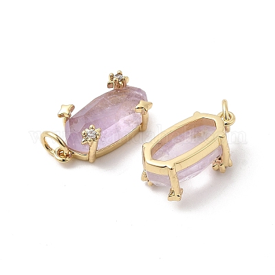 Граненые подвески из натурального аметиста KK-Z137-14G-03-1