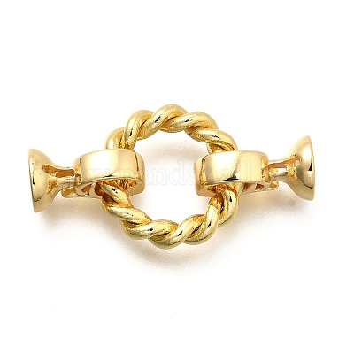 Плоская круглая стойка с покрытием из латуни с откидными застежками KK-S508-19G-1