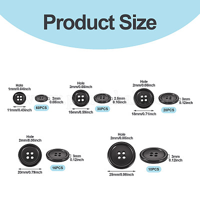 136 шт. 5 стильных смоляных кнопок RESI-TA0004-09A-1