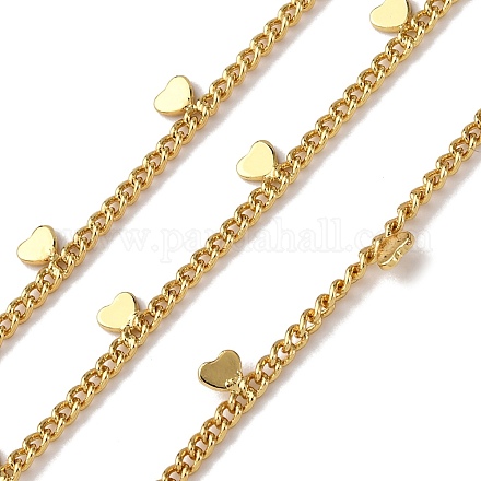 Латунные подвески в форме сердца цепочки CHC-H113-08G-1