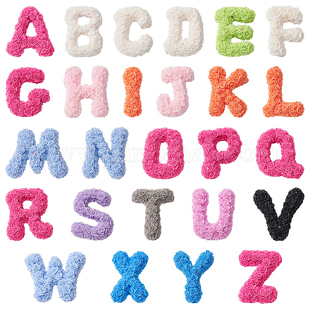 2 пакетик непрозрачной смолы 26 буквенных кабошона RESI-SC0006-17-1