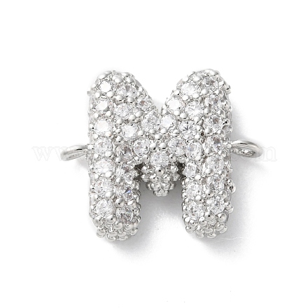 Латунные микро-паве кубические цирконии буквы соединения KK-I717-04M-P-1