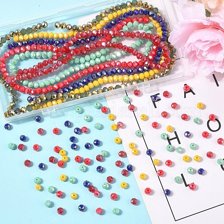 6 нить нити стеклянных бусин 6 цветов DGLA-YW0001-44E-1