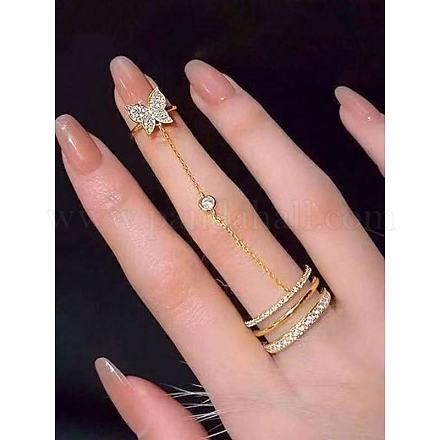 Кольца из сплава и хрустальных страз FS-WG8CF85-02-1