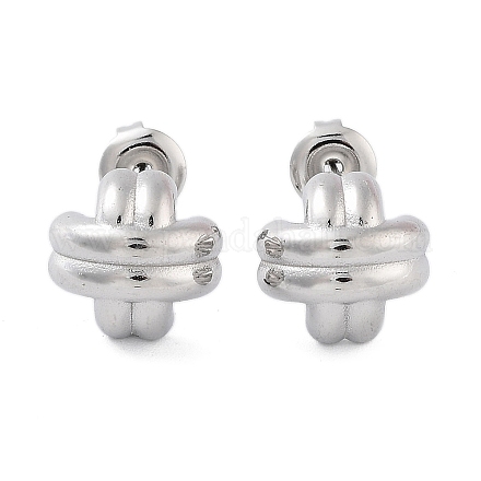 Серьги-гвоздики из нержавеющей стали марки 304 EJEW-P258-31P-1