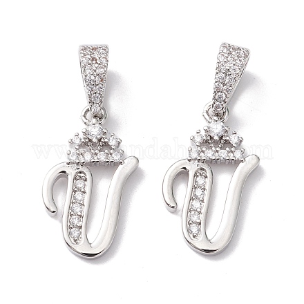 Кулоны из экологически чистой латуни с микропаве и кубическим цирконием KK-K265-01P-V-1