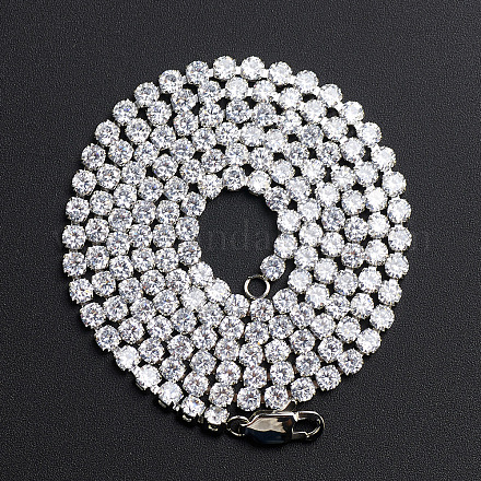 Ожерелье из нержавеющей стали со стразами в уличном стиле в стиле хип-хоп для мужчин и женщин FN4235-7-1