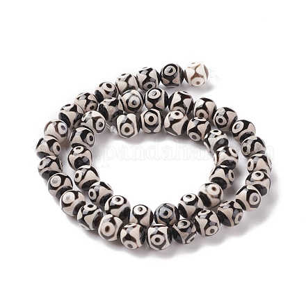 Бусины из натурального тибетского агата дзи с 3 глазом G-F354-07-1