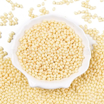 Выпечка расписных стеклянных бусин SEED-C004-04A-1