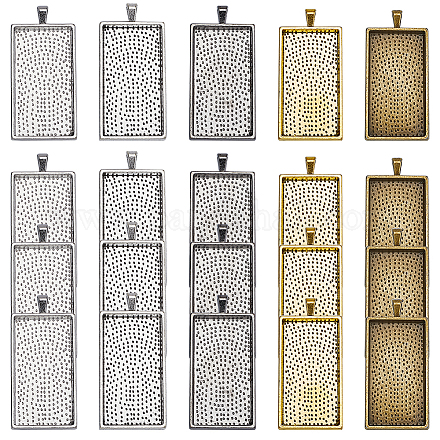 20шт 5 цвета сплава подвеска кабошон настройки FIND-SP0002-74-1