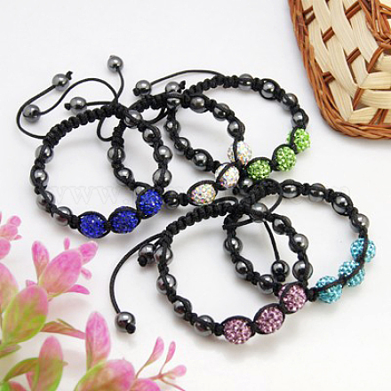 Модные браслеты диско-шар BJEW-H456-M-1