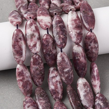 Натуральный лепидолит / пурпурный слюдяный камень бисер пряди&nbsp;G-F808-A01-01A-1