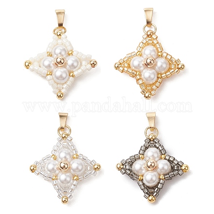 Подвески из ракушечного жемчуга и стеклянных бусин PALLOY-MZ00476-1