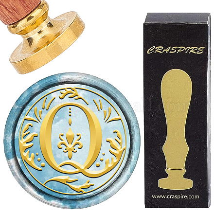 Латунные восковые печати с деревянной ручкой AJEW-WH0412-0250-1