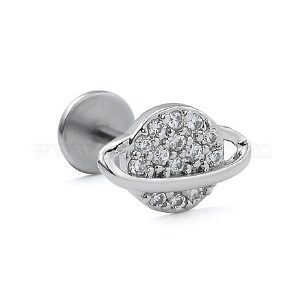 Серьги для хряща из хирургической нержавеющей стали 316l с микропаве из прозрачного кубического циркония для женщин и мужчин WG67427-03-1