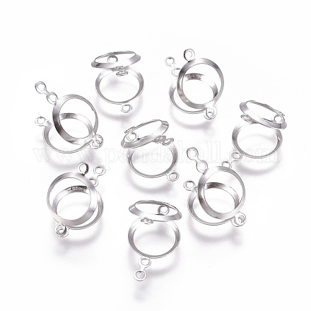 Кабошоны для подвесок из хирургической нержавеющей стали 316 STAS-I118-03P-01-1