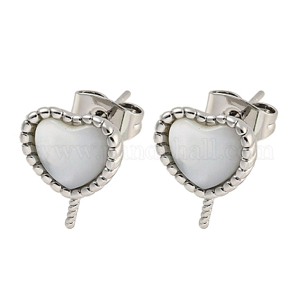 Латунь с фурнитурой для сережек-пусетов-ракушек KK-G490-04P-1