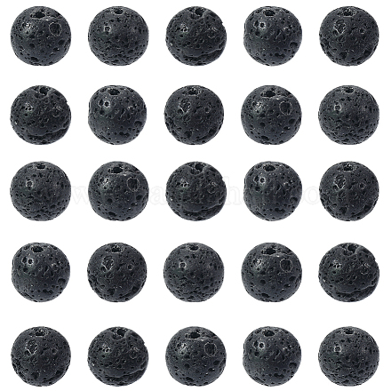 2 starnds нити бусин из натуральной лавы G-SP0001-28-1