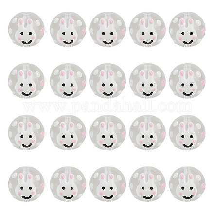 20шт прозрачные бусины лэмпворк ручной работы LAMP-DR0001-07-1