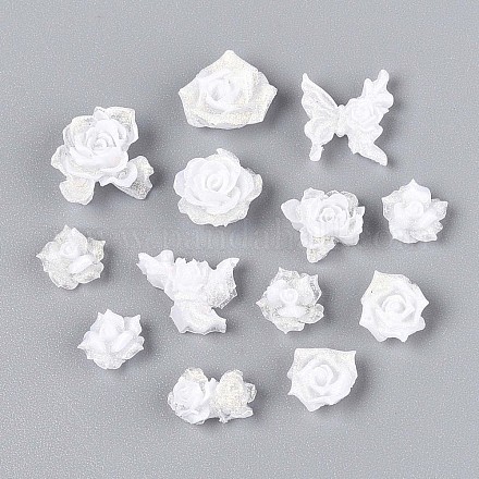 Кабошоны из светящейся цветочной смолы CRES-T025-10A-1